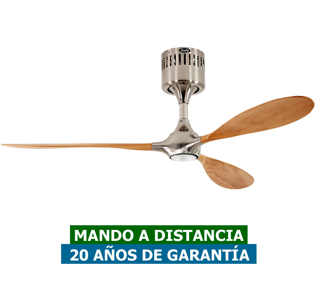 Ventilatore da soffitto con luce CasaFan 9313236 HELICO PADDEL BN-BU Faggio...