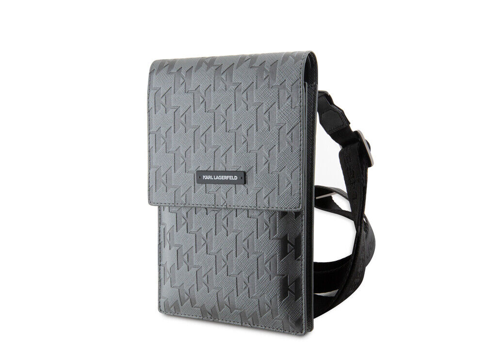 Karl Lagerfeld, Borsa porta PC Saffiano KL, Grigio