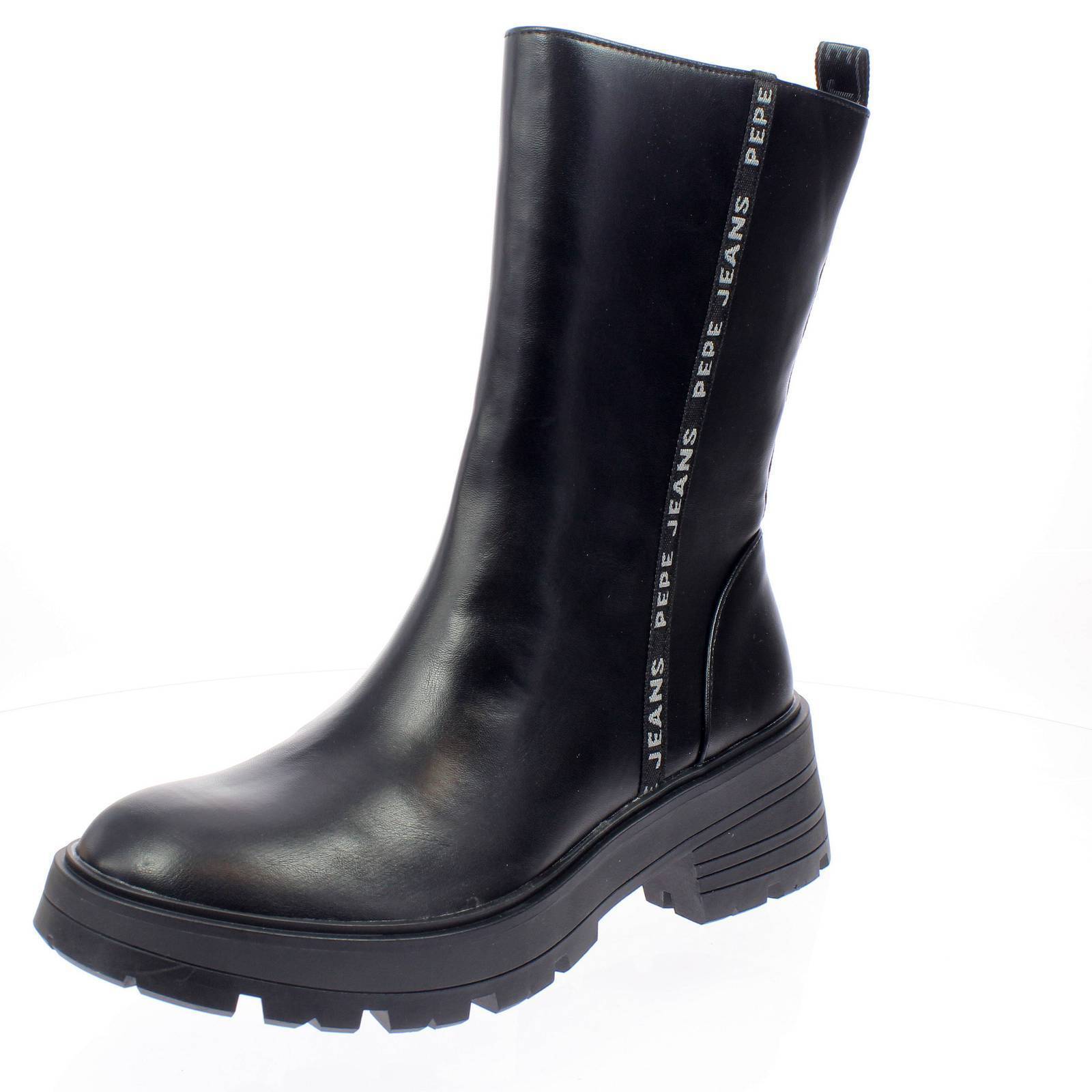 Pepe Jeans Soda Bass - Chelsea Boots In Sintetico Nero - Taglia 36 [23.5cm]