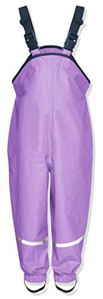(TG. 128) Playshoes - Regen-Latzhose, Salopette per bambini,  manica lunga, Porp