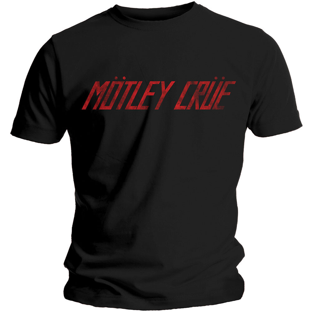 Abbigliamento Motley Crue: Distressed Logo Black (T-Shirt Unisex Tg. M)