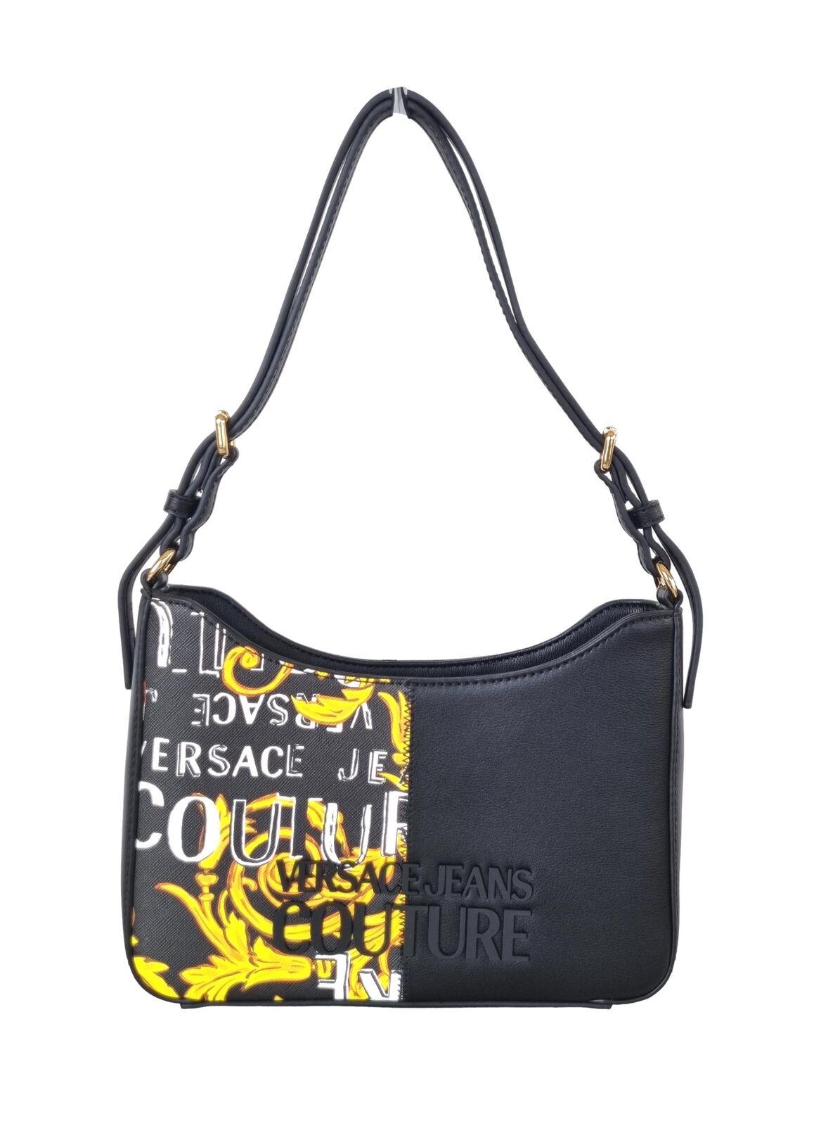 VERSACE borsa a spalla da donna in ecopelle saffiano 73VA4BP5 ZS599 G89 nero