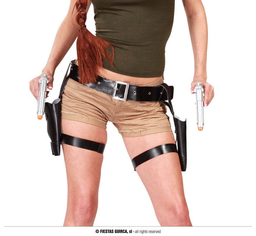 DOPPIA FONDINA CON PISTOLE LARA CROFT