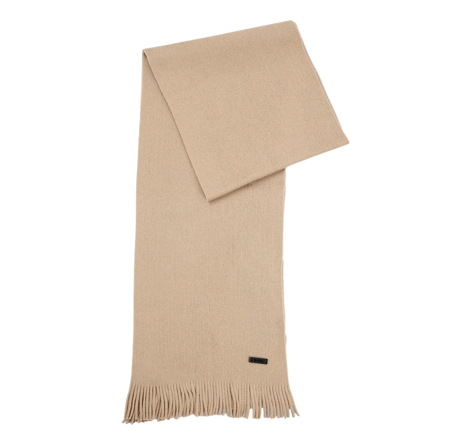 BOSS Sciarpa in Lana Vergine Lavorazione Raschel Albas 50495340 Colore Beige