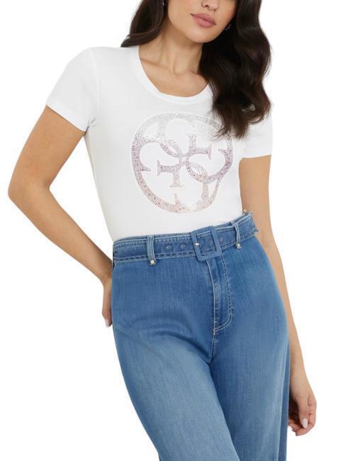tshirt donna GUESS 4logo tshirt PurWhite M  scelta=P PurWhite W4GI29J1314G011.M