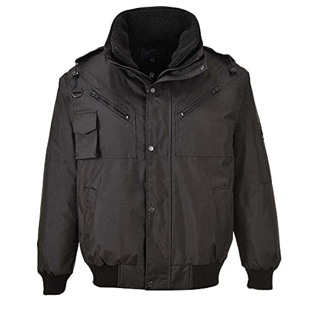 (TG. XXL) 3in1 Bomber Jacket Color: Black Talla: XXL - NUOVO