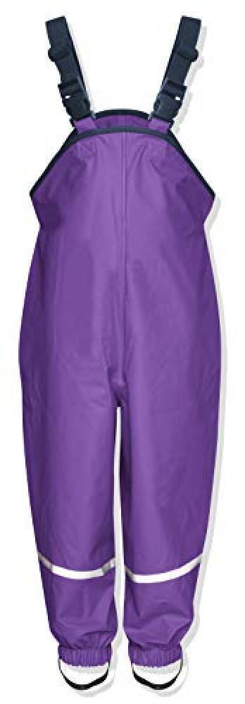 (TG. 128) Playshoes - Regen-Latzhose, Salopette per bambini,  manica lunga, Porp