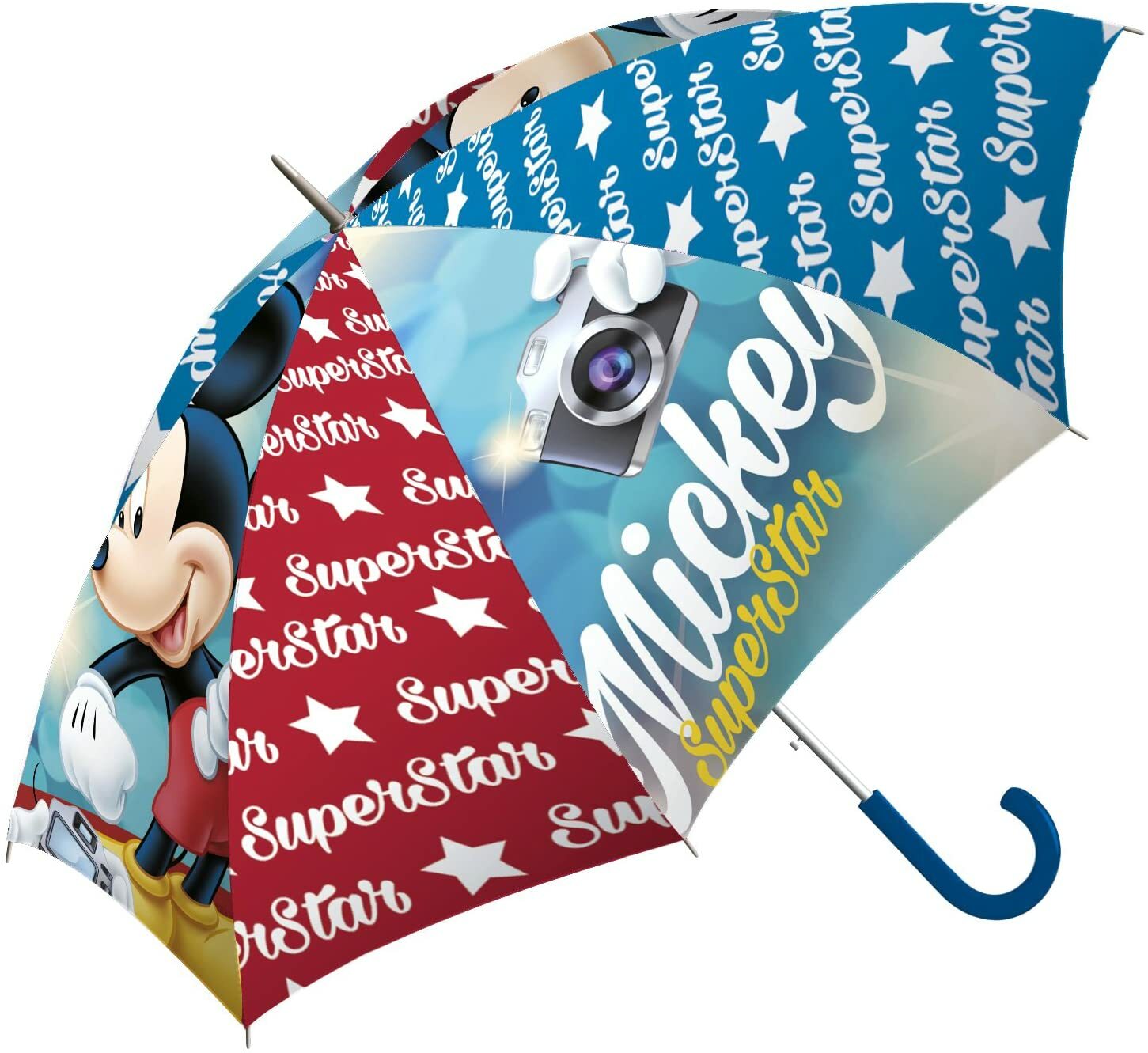 Topolino Michey Mouse ombrello a scatto con manico