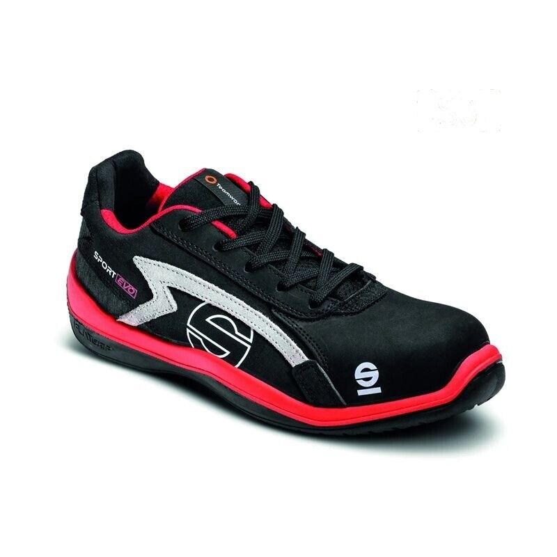Scarpe antinfortunistiche sport evo - s1p src nero/rosso tg.45 sparco
