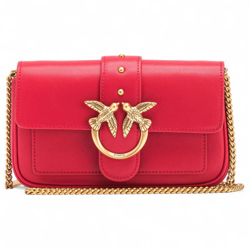 Moda Borsa PINKO LOVE ONE POCKET Donna Pelle Rosso - 100061-A0F1-R30Q