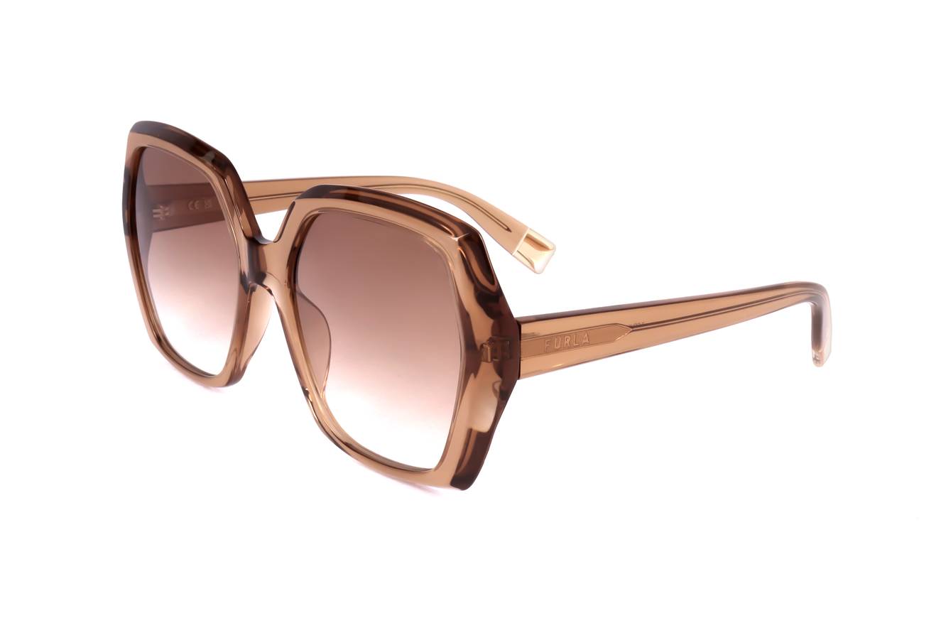 Occhiali da Sole Furla SFU620V 0D67  Clear COGNAC 56/19/ Donna
