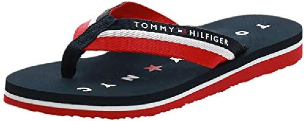 (TG. 39 EU) Tommy Hilfiger Tommy Loves NY Beach Sandal, Infradito Donna, Blu (Mi