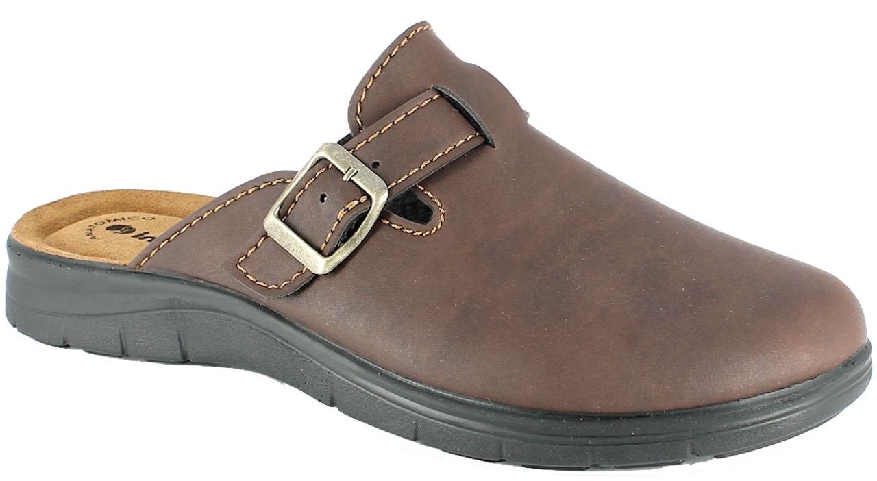 INBLU BG000033 TESTA DI MORO CIABATTE UOMO SOTTOPIEDE VERA PELLE ANATOMICO SOFT