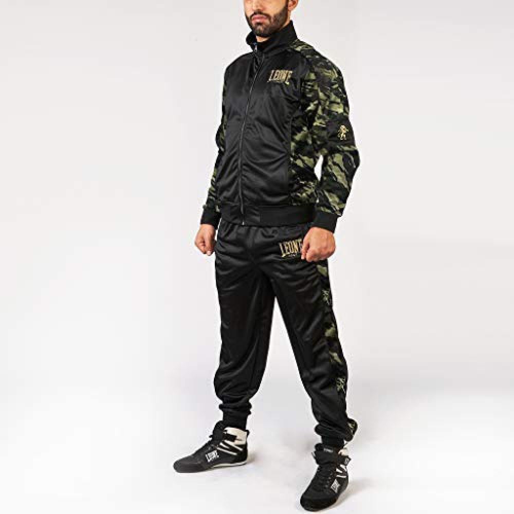 (TG. M) LEONE 1947 Neo Camo Tracksuit, Tuta Unisex Adulto, Verde Mimetico, M - N