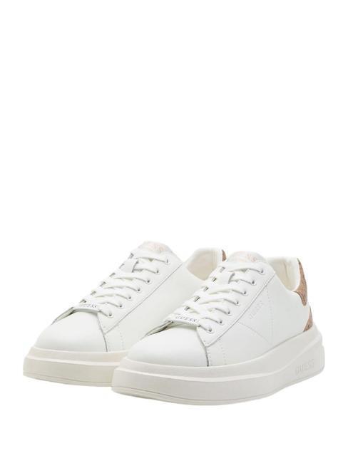 scarpa donna GUESS elbina sneakers WHITE BEIGE 40  scelta=P WHITE BEIGE FLJELBFA