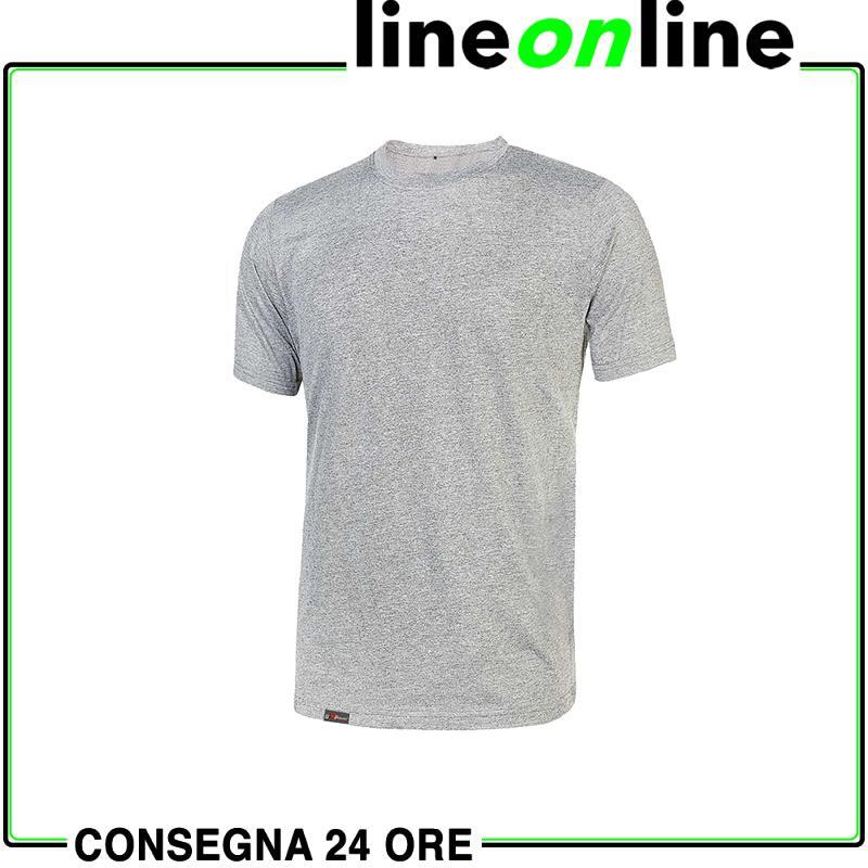 T-shirt da lavoro U-Power Linear-Grigio Chiaro-XL