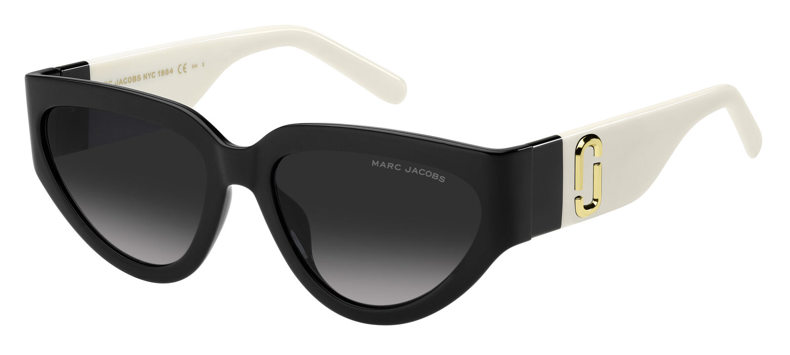 Occhiali da Sole Marc Jacobs MARC 645/S BLACK WHITE/GREY SHADED 57/17/135 donna