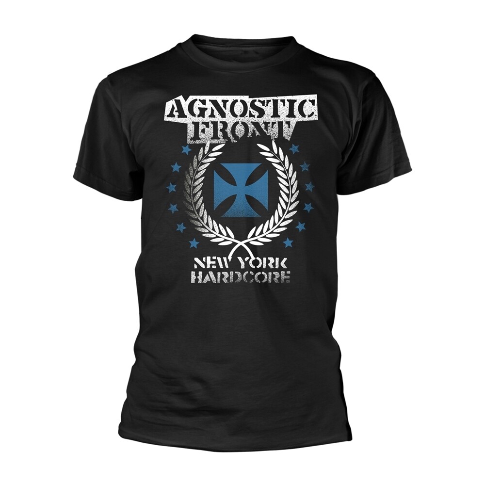 Abbigliamento Agnostic Front: Blue Iron Cross (T-Shirt Unisex Tg. M)