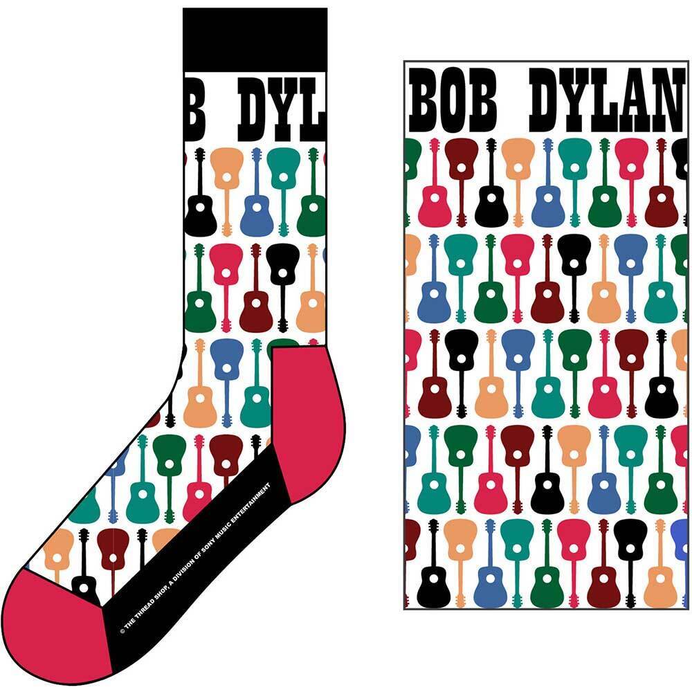 Abbigliamento Bob Dylan: Guitar Pattern 2 Unisex Ankle Socks (Calzini Uk Size 7