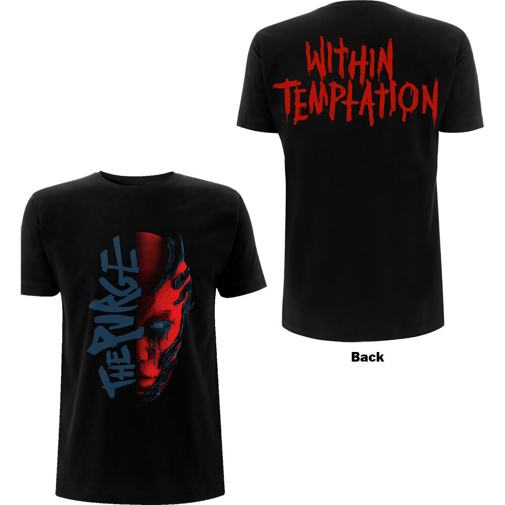 Abbigliamento Within Temptation: Purge Outline (Red Face) (Back Print) (T-Shirt