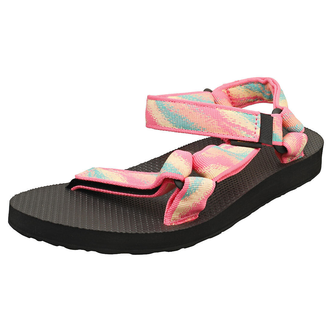 Teva Original Universal Donna Pink Black Sandali a piedi - 37 EU