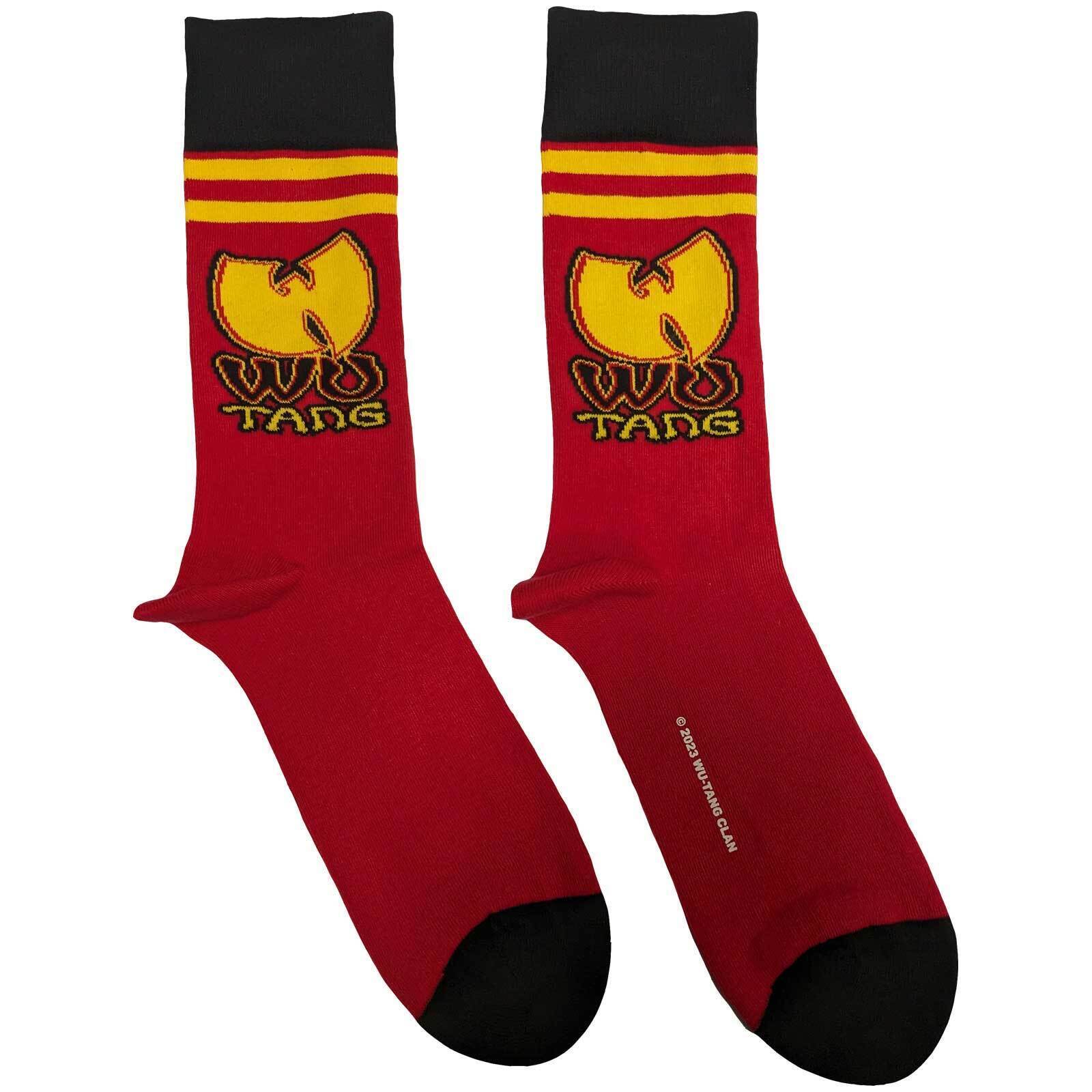Wu-Tang Clan 'Wu-Tang Stripes' (Rosso) Calzini (Taglia unica = UK 7-11)