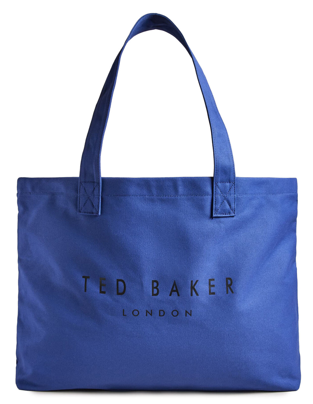 Ted Baker Donna Borse Lukkee Cotone Shopper Logo Sul Davanti Navy Taglia Unica