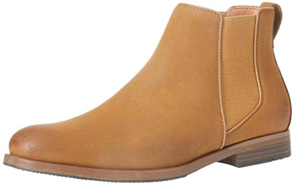 (TG. 39 EU) Amazon Essentials Stivale Chelsea Uomo, Tan Scuro, 39 EU - NUOVO