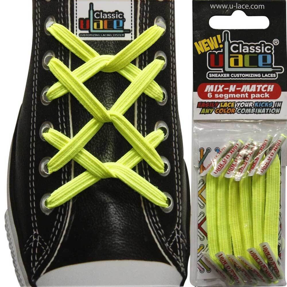 Lacci per Scarpe U-Lace Mix-n-Match Laces Neon Yellow
