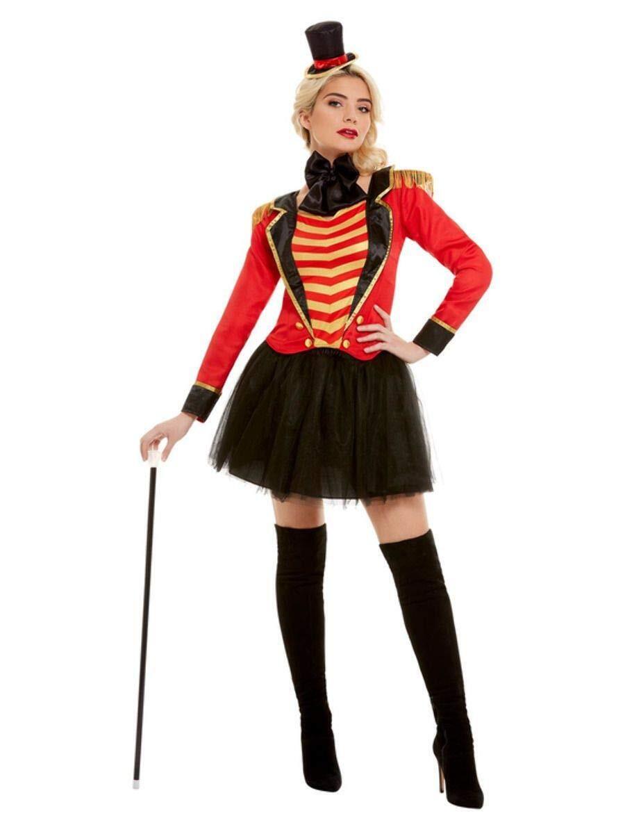 Smiffys Deluxe Ringmaster Lady Costume, Red (Size S)
