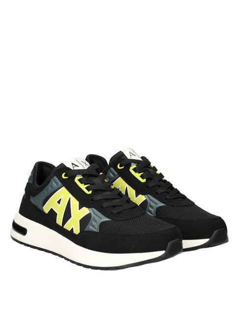 scarpa uomo ARMANI EXCHANGE sneaker BLACK+GREY+YELLOW 45  scelta=P BLACK+GREY+YE