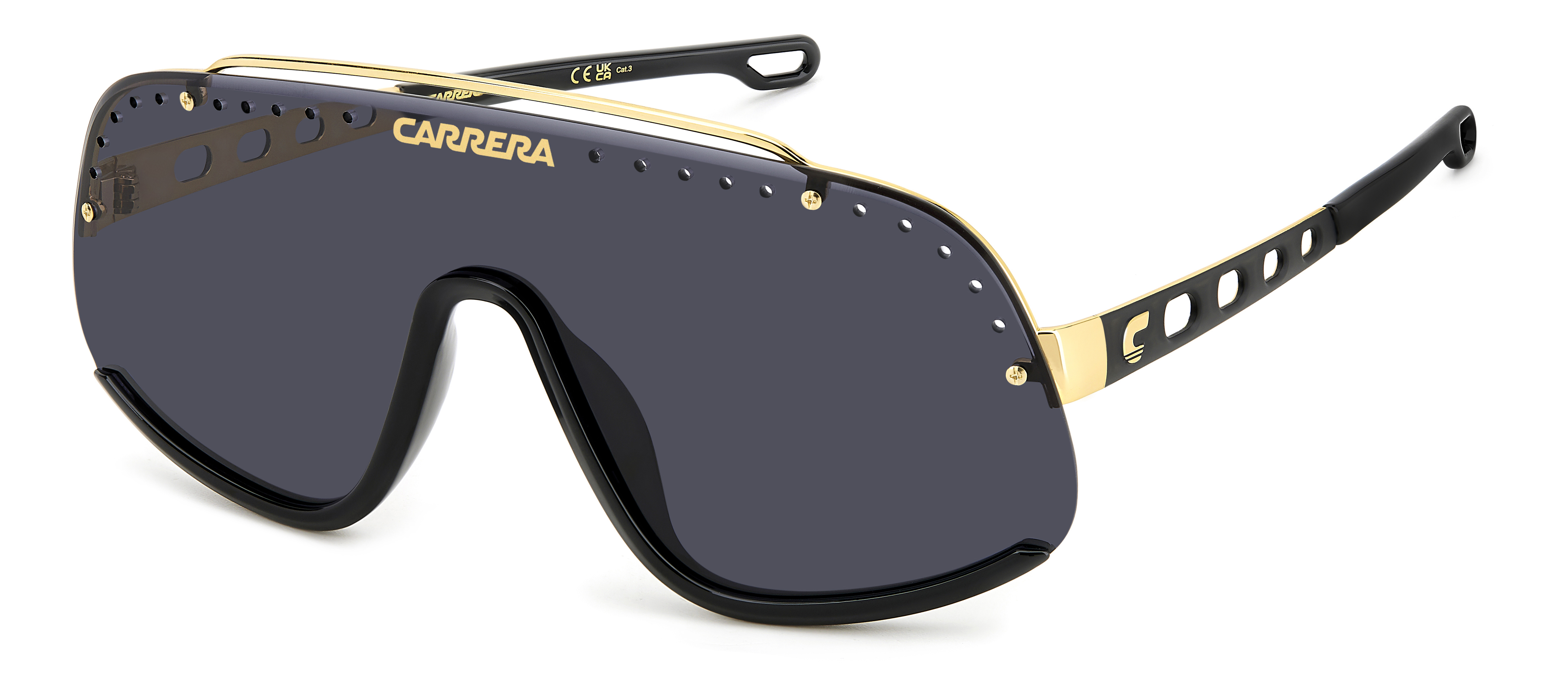 Occhiali da Sole Carrera FLAGLAB 16 BLACK GOLD/GREY ANTIREFLEX 99/1/130 Unisex