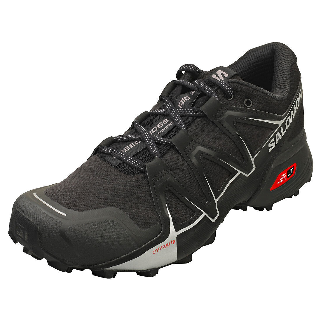 Salomon Speedcross Vario 2 Uomo Black Silver Formatori da Corsa - 46 EU