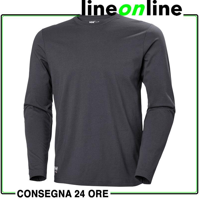 Maglietta da lavoro Helly Hansen Classic Longsleeve 79169-Grigio Scuro-XL