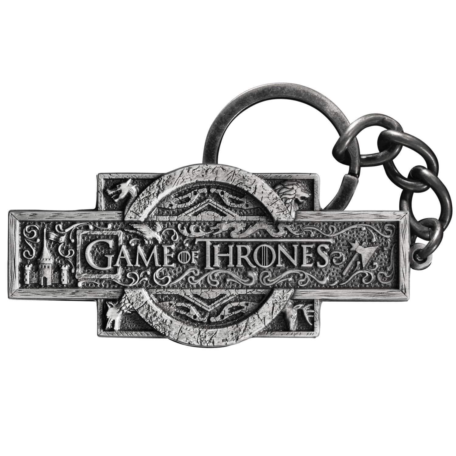 The Noble Collection Game of Thrones Logo Keychain - 2.6in (6.5cm) GOT Show's Ti