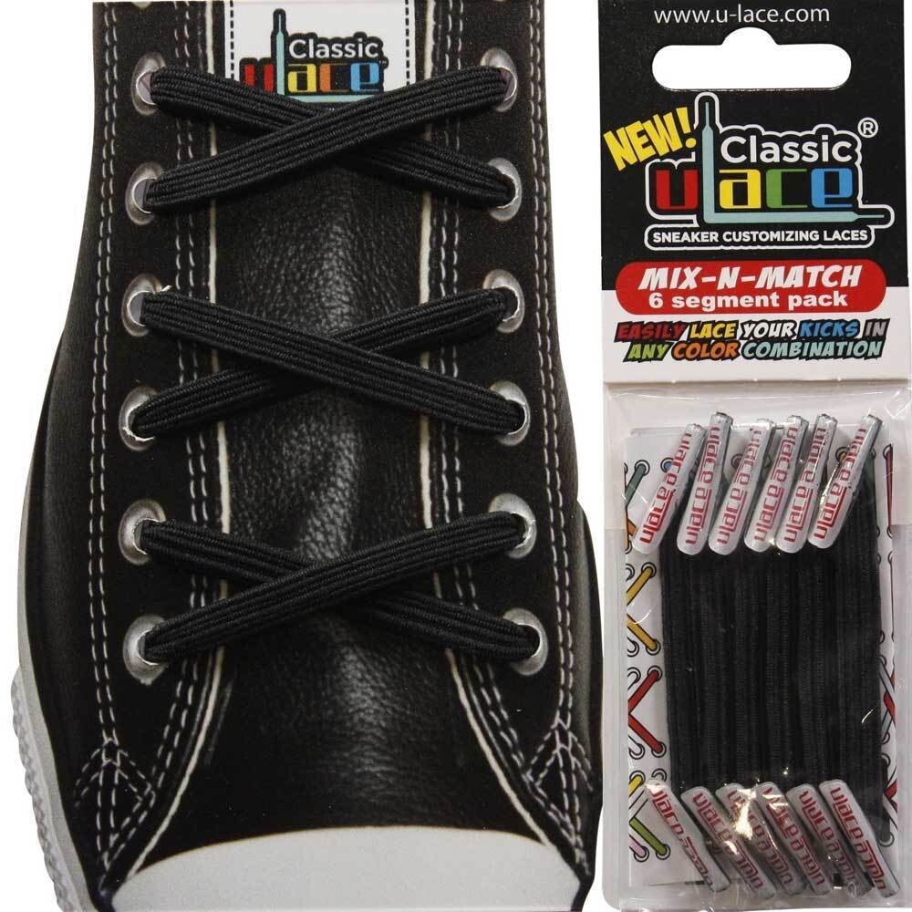 Lacci per Scarpe U-Lace Mix-n-Match Laces Black