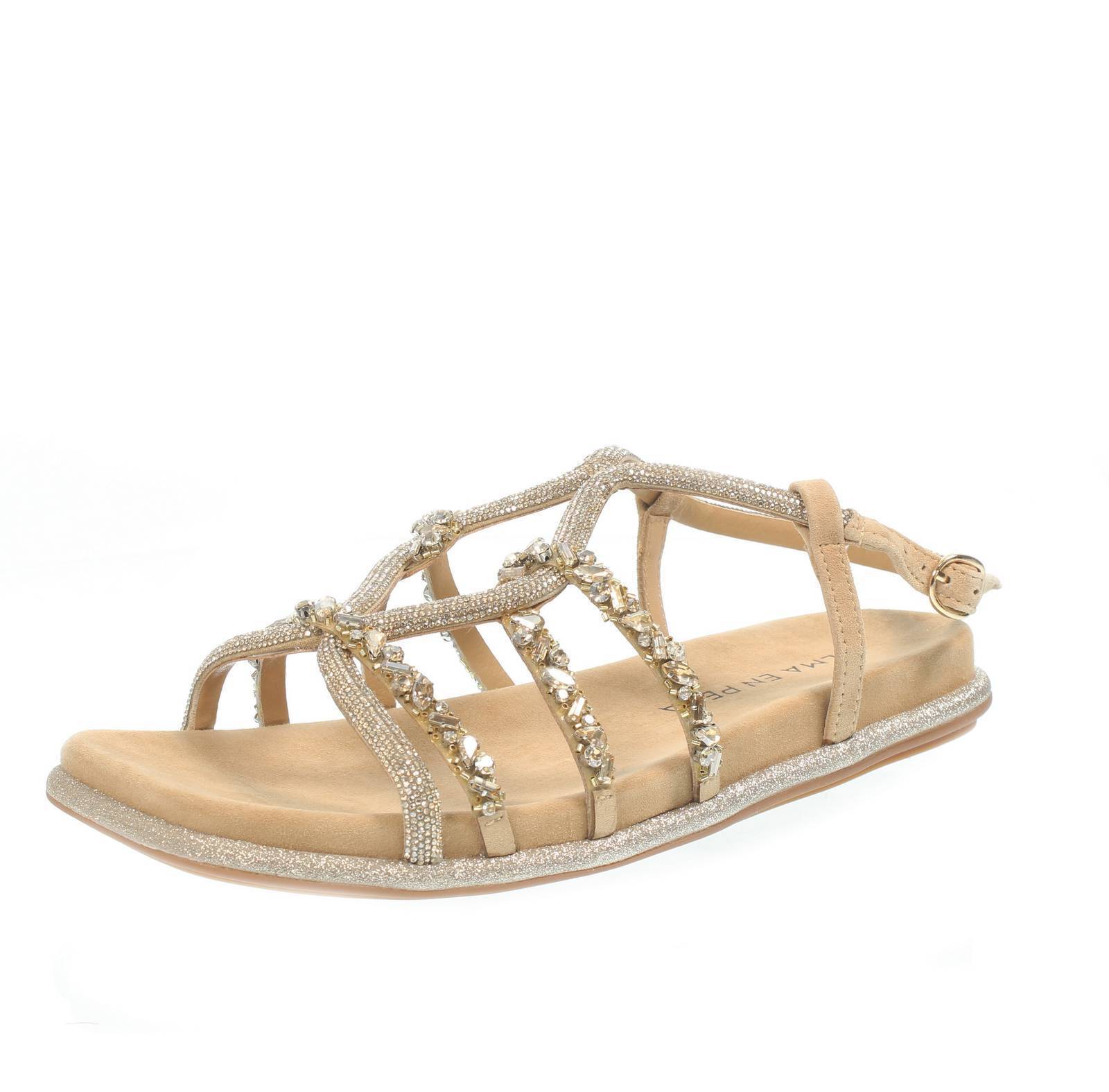 Alma En Pena Sandali Bassi Con Cinturino Sabbia - Taglia 40 Scarpe Donna Sandali