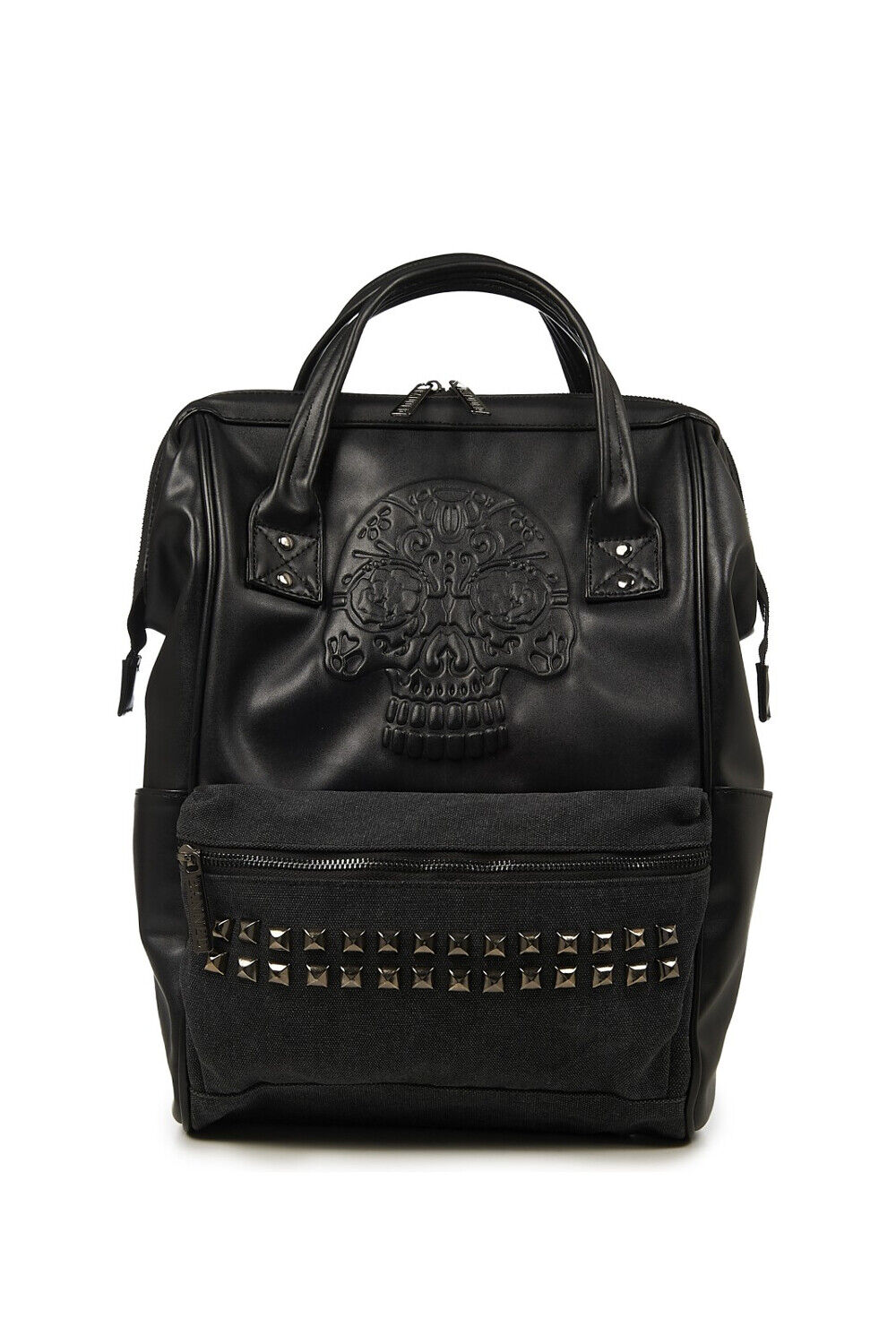 Lost Queen Androgyny Zucchero Teschio Borchiato Gothic Punk Rock Zaino BG7282BLK