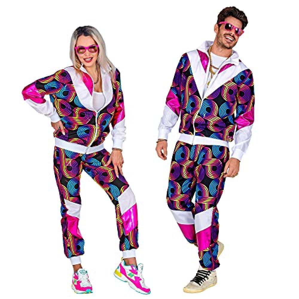 (TG. L) 80'S DISCO SHELL SUIT (jacket, pants) - (L) - NUOVO