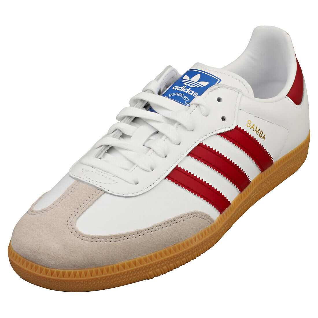 adidas Samba Og Uomo White Burgundy Formatori Casuale - 44 EU