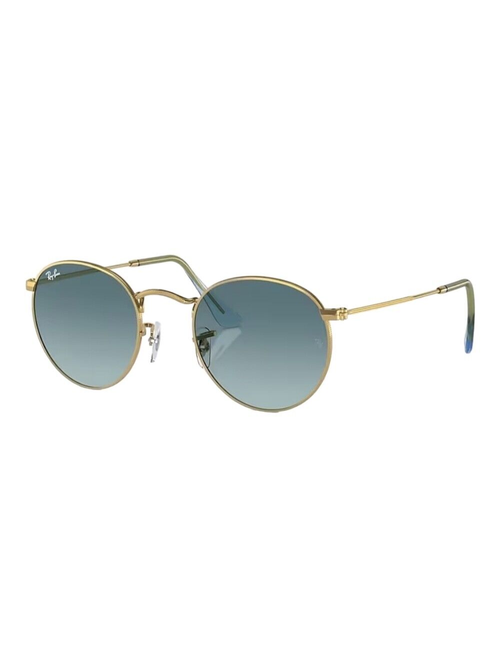 NUOVI occhiali da sole brand RAY-BAN mod 3447 color GOLD  lenses BLUE SFUMATO