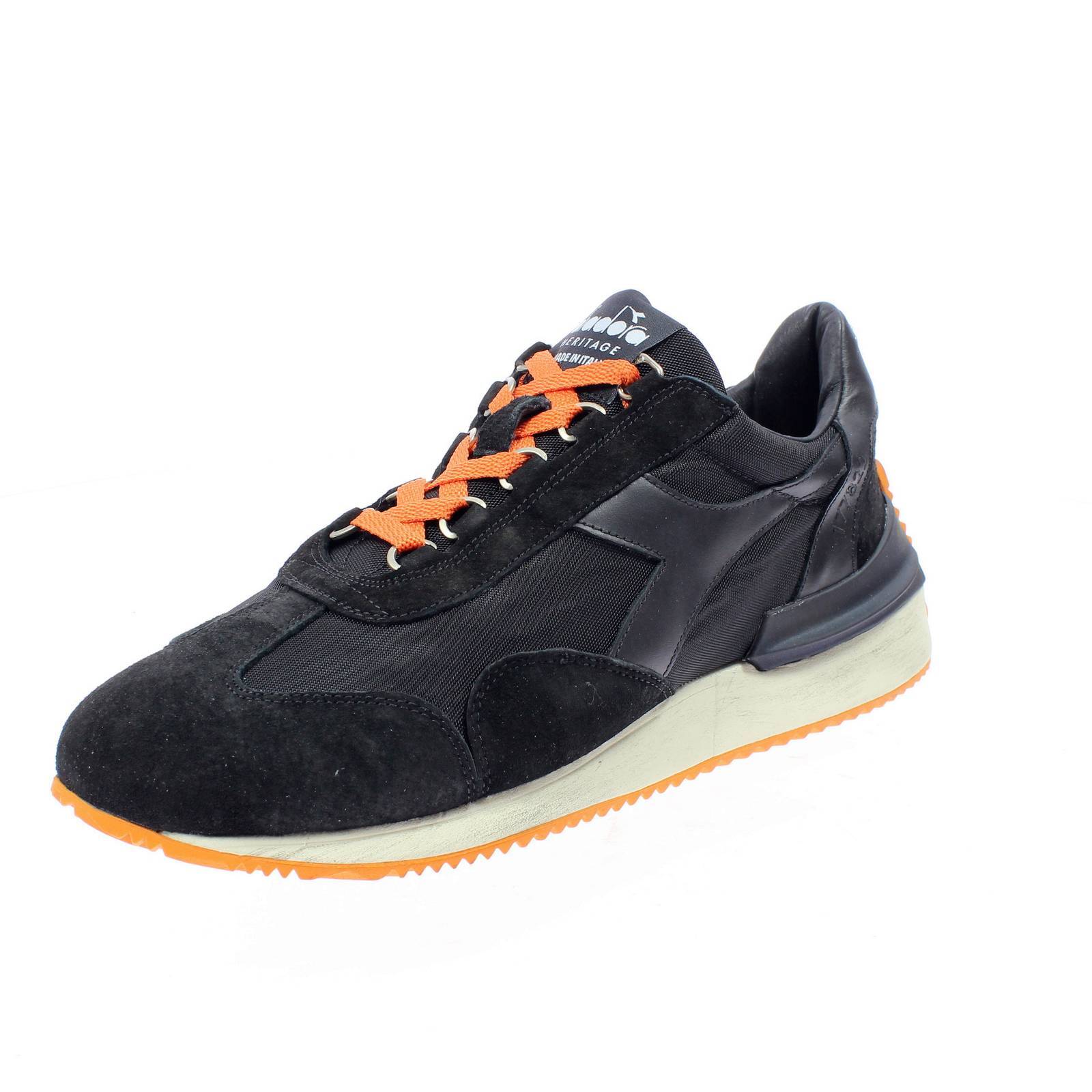 Diadora Heritage Equipe Mad Italia Nubuck Sw Nero - Taglia 42.5 [8.5 US 27cm]