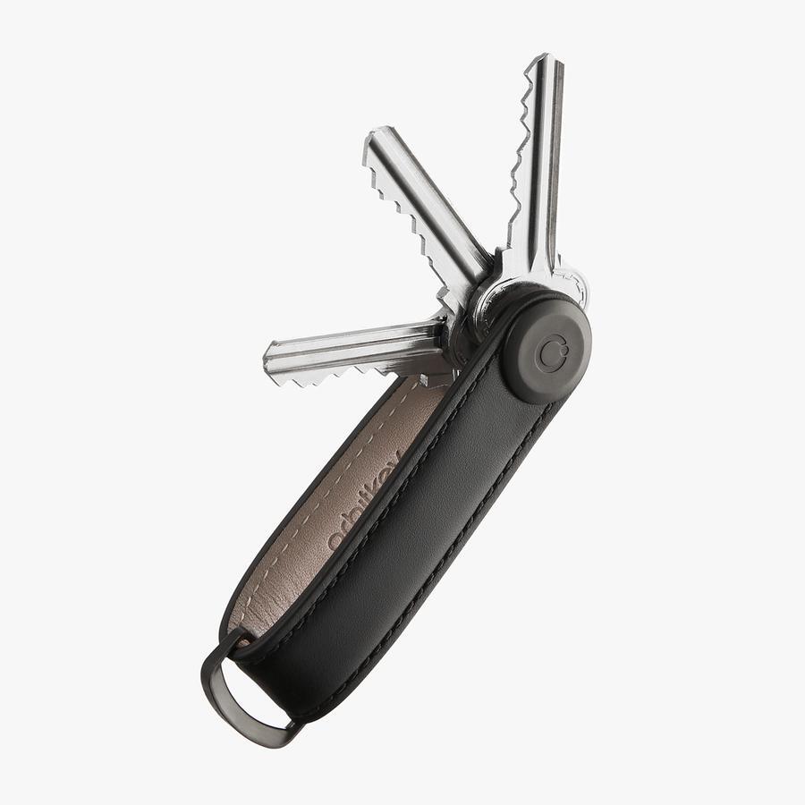 PORTACHIAVI ORBITKEY 2.0 LEATHER BLACK/BLACK ART LTHO-2-BKBKBK