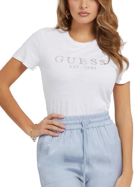 tshirt donna GUESS 1981 crystal tshirt PurWhite M  scelta=P PurWhite W3GI76K8G01