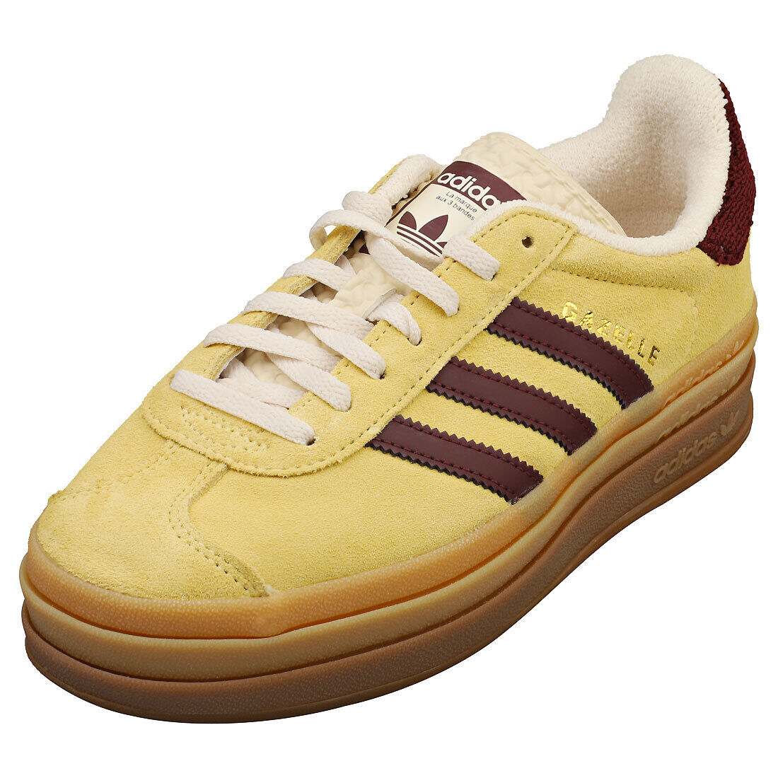 adidas Gazelle Bold Donna Yellow Maroon Formatori Moda - 40 EU