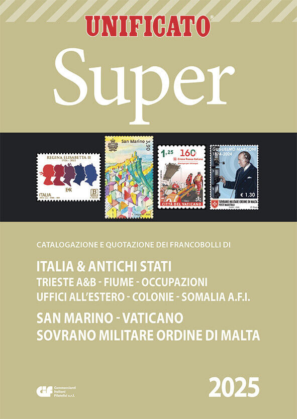 UNIFICATO 1 CATALOGO FRANCOBOLLI SUPER - ITALIA 2025 NUOVO