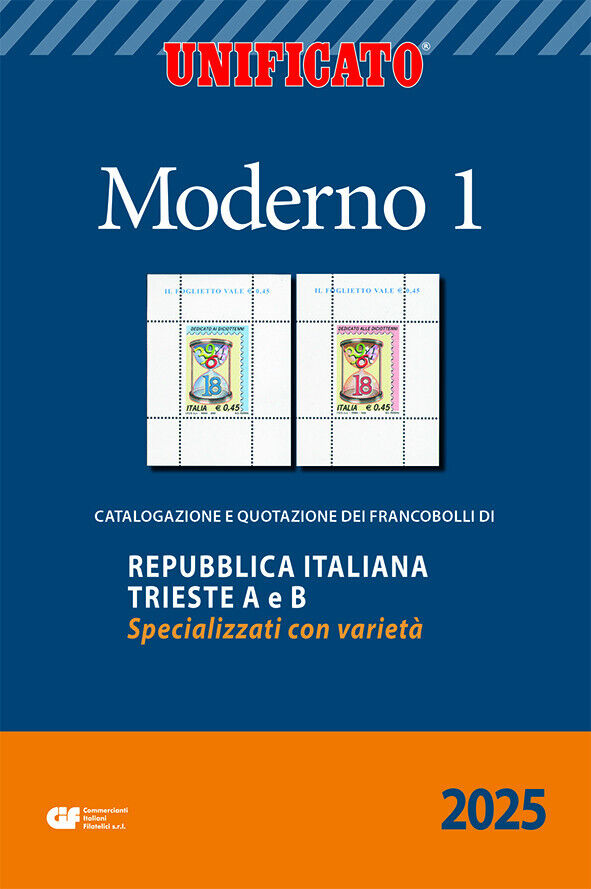 UNIFICATO MODERNO 1 - 2025 - CATALOGO PER FRANCOBOLLI