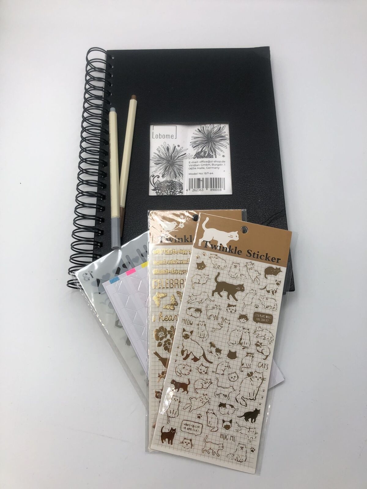Album fotografico Lobome da personalizzare, A4 nero, 90 pagine nere difettose