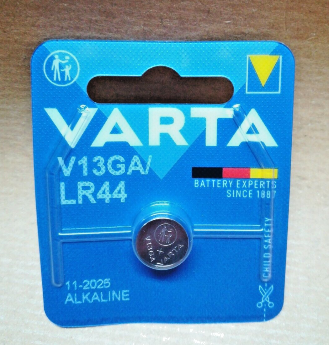 V13GA LR44 Varta Batteria 1,5V LITIO a Pastiglia in Blister Scad.11/2025