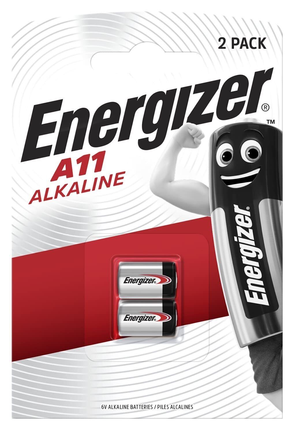 Numero 2 batterie 6V Ideale per telecomandi per auto Energizer A11